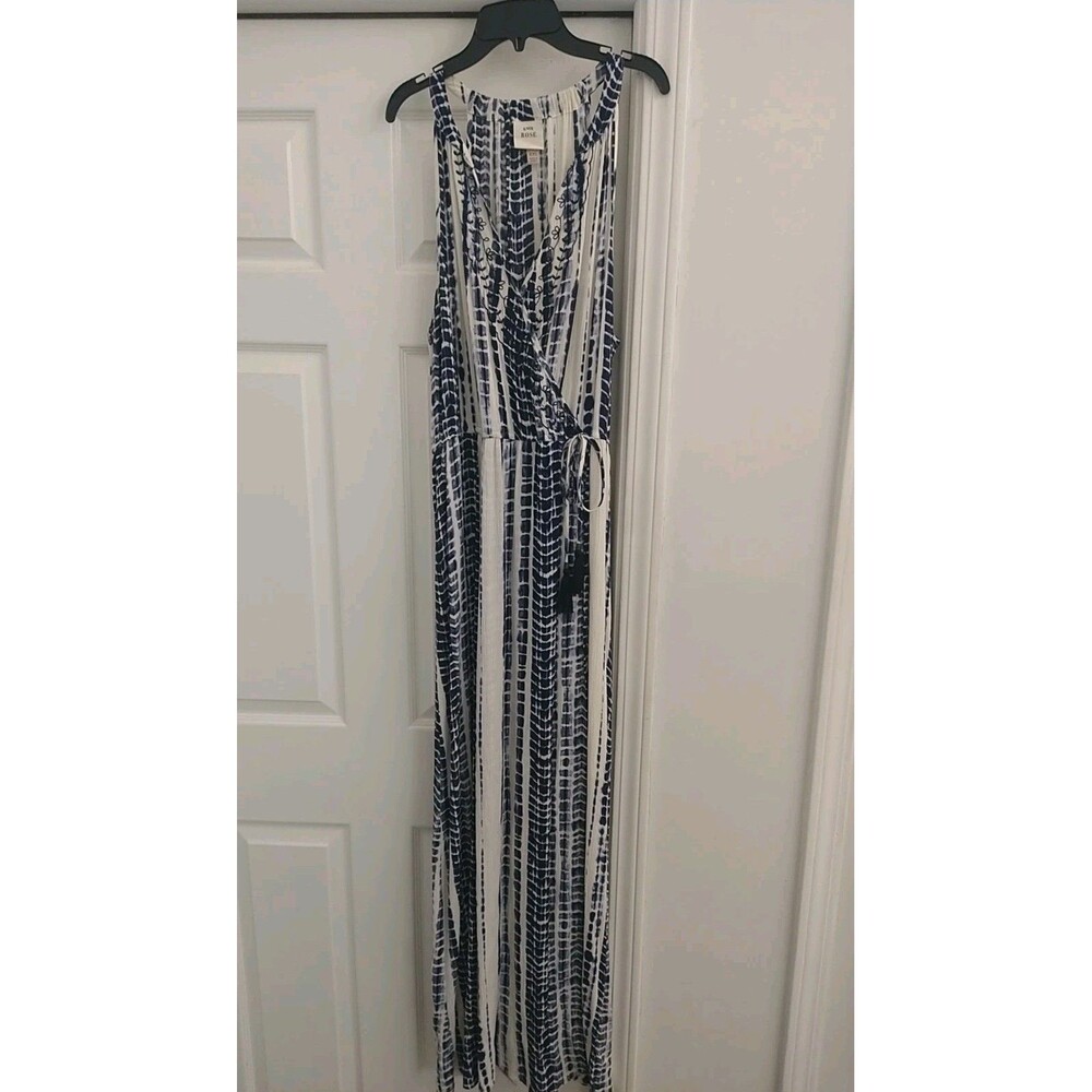 Knox Rose Maxi Tie Dye V-neck Dress XXL Boho Feminine Cottage Core Beachy